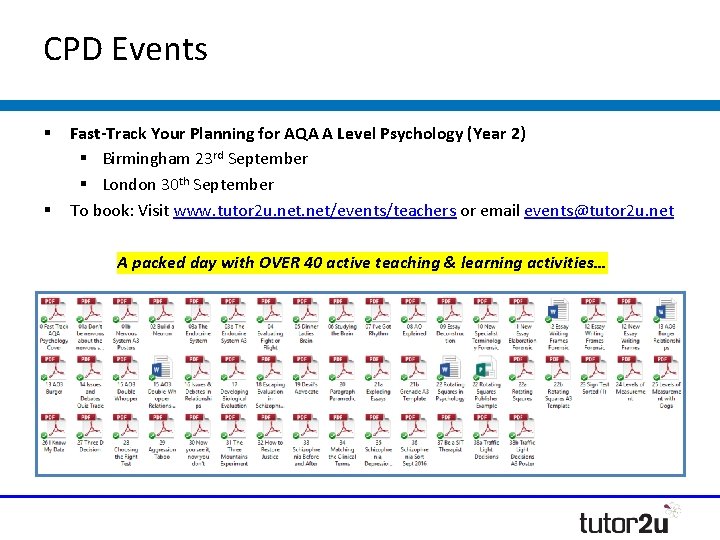 CPD Events Fast-Track Your Planning for AQA A Level Psychology (Year 2) Birmingham 23