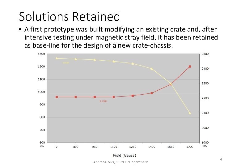 Solutions Retained • A first prototype was built modifying an existing crate and, after