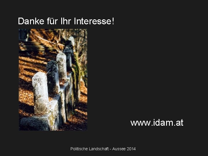 Danke für Ihr Interesse! www. idam. at Politische Landschaft - Aussee 2014 