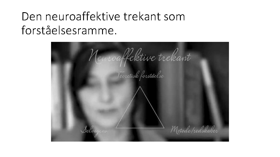 Den neuroaffektive trekant som forståelsesramme. 