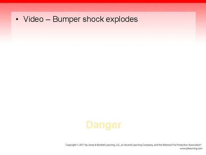  • Video – Bumper shock explodes Danger 70 