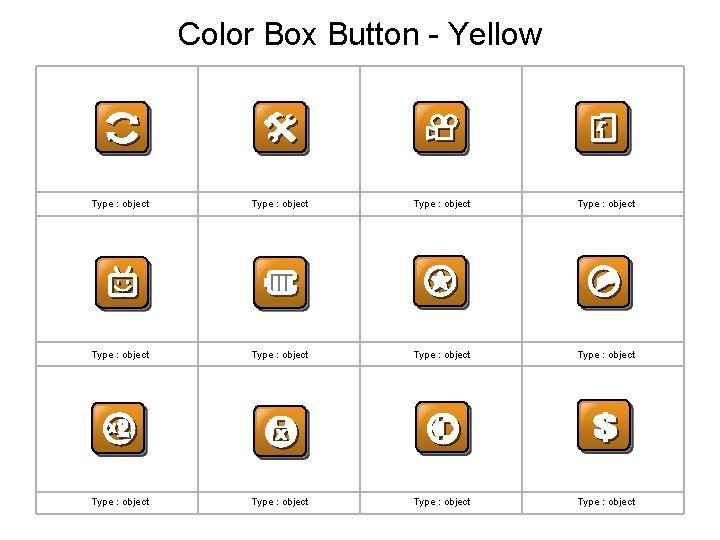 Color Box Button - Yellow Type : object Type : object Type : object