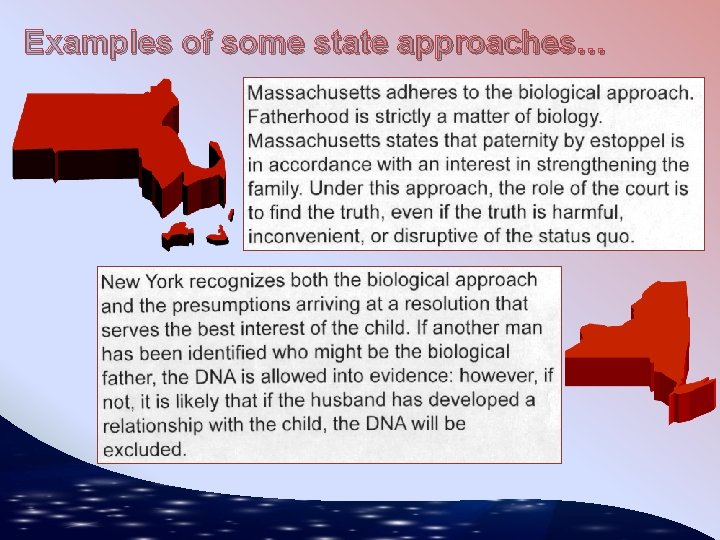 Examples of some state approaches… 