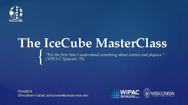 The Ice. Cube Master. Class { “For the first time I understand something about