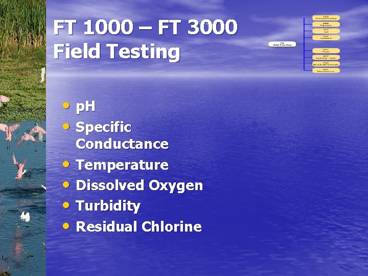 FT 1000 – FT 3000 Field Testing • p. H • Specific • •