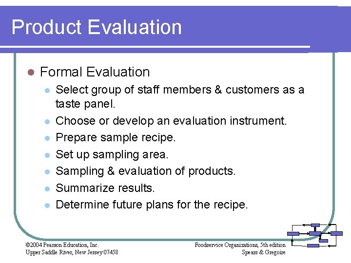 Product Evaluation l Formal Evaluation l l l l Select group of staff members