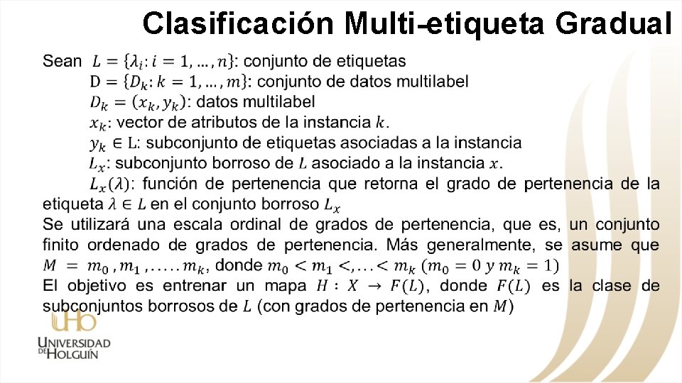 Clasificación Multi-etiqueta Gradual 