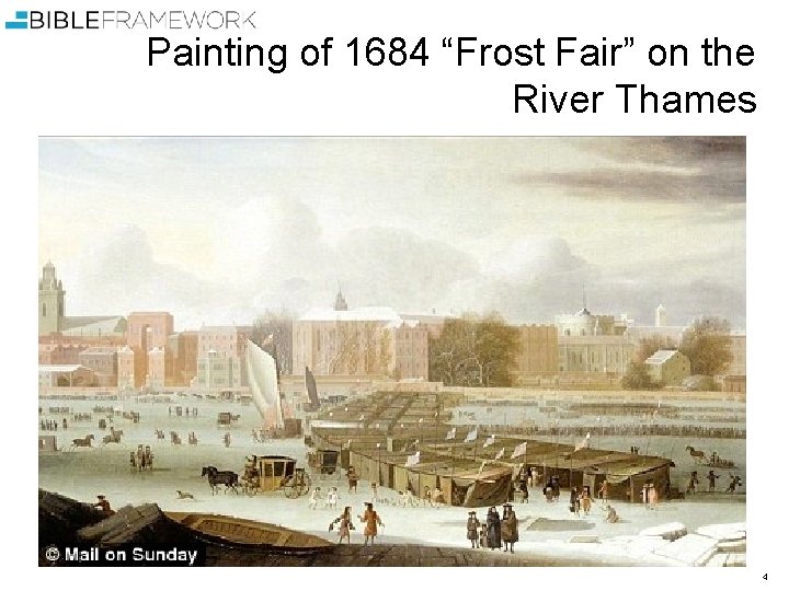 Painting of 1684 “Frost Fair” on the River Thames 4 