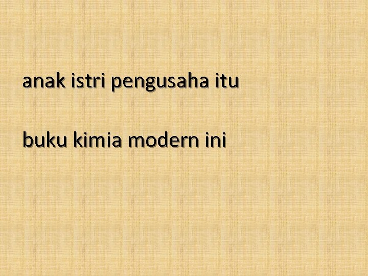 anak istri pengusaha itu buku kimia modern ini 