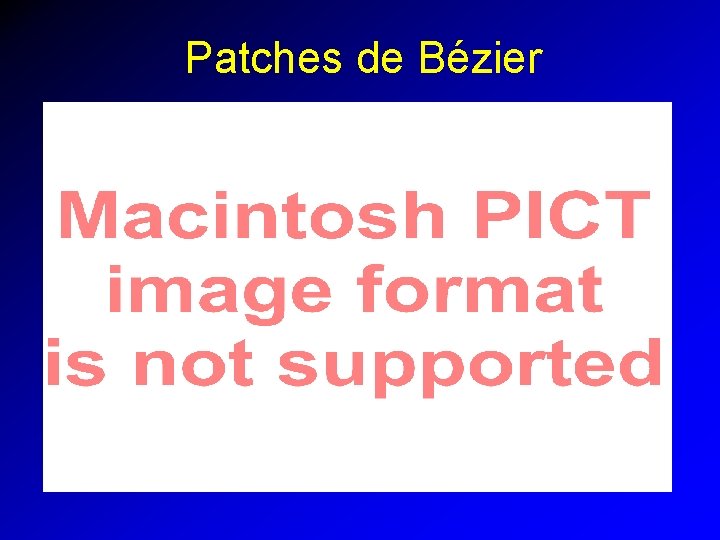 Patches de Bézier 