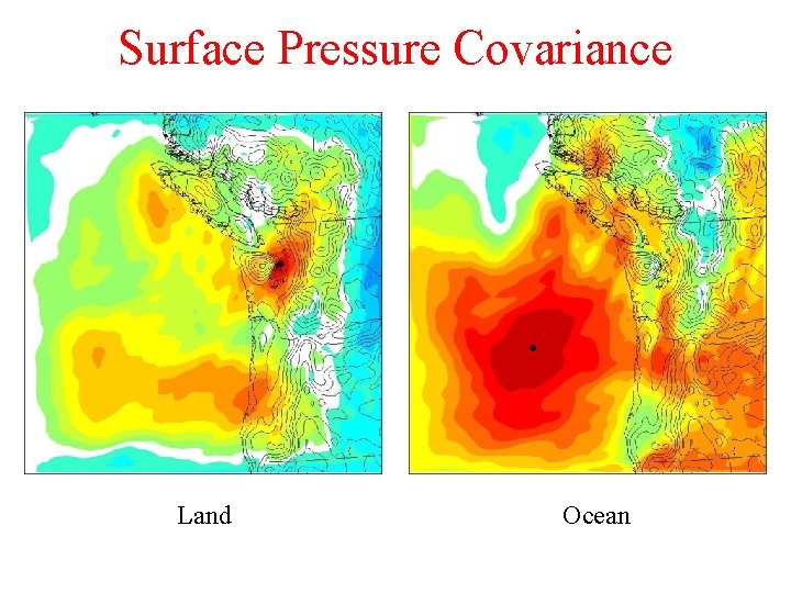 Surface Pressure Covariance Land Ocean 