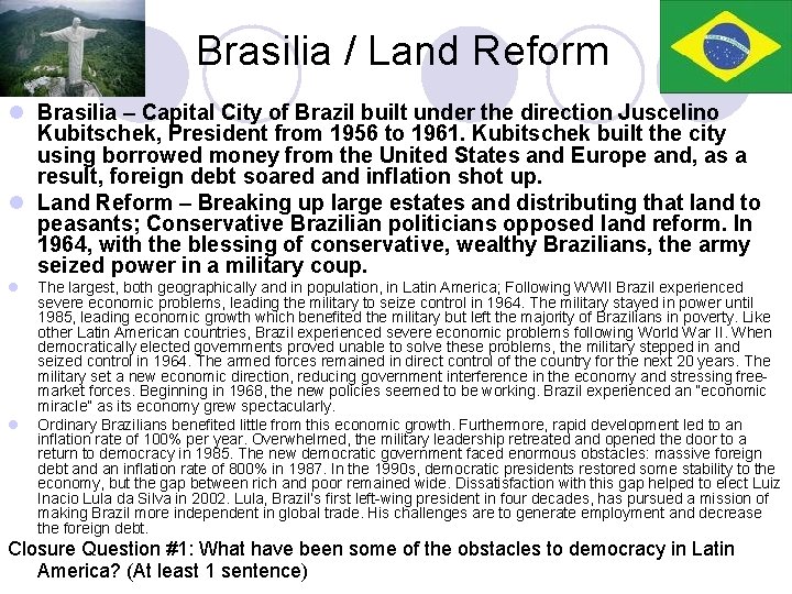 Brasilia / Land Reform l Brasilia – Capital City of Brazil built under the