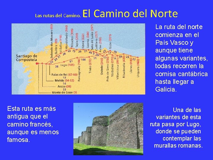 Las rutas del Camino. El Camino del Norte La ruta del norte comienza en