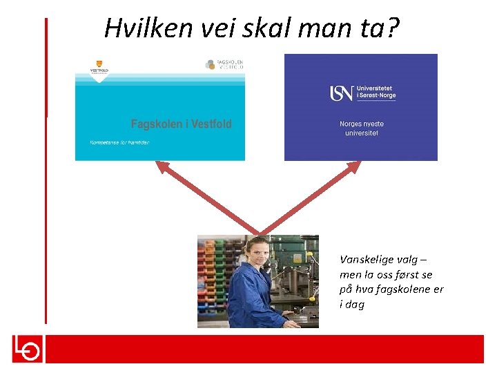 Hvilken vei skal man ta? Vanskelige valg – men la oss først se på