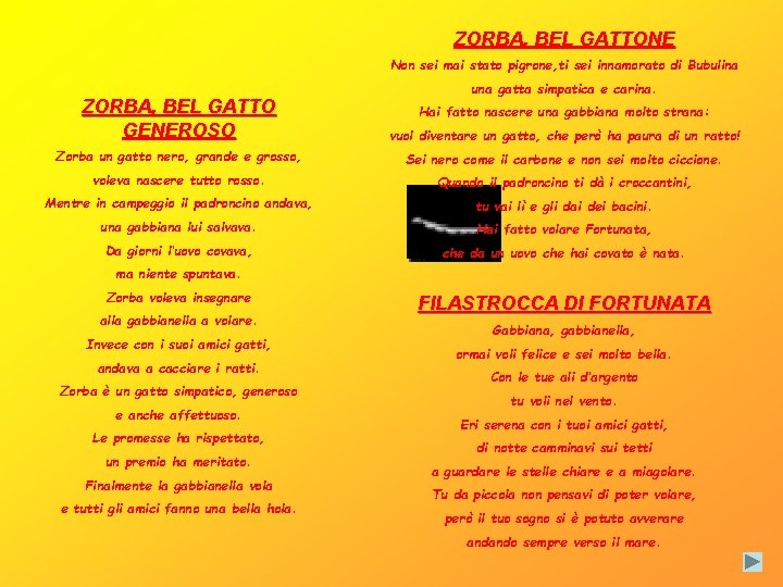 ZORBA, BEL GATTONE Non sei mai stato pigrone, ti sei innamorato di Bubulina una