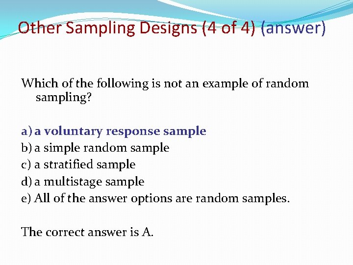 CHAPTER 8 Producing Data Sampling Basic Practice of