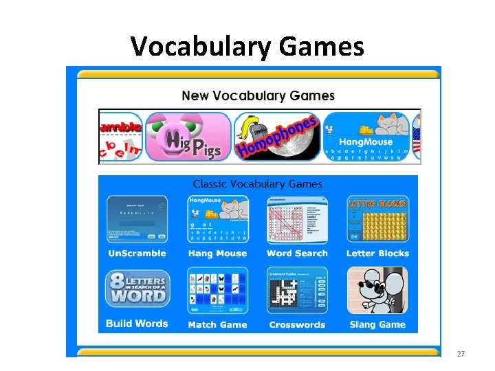 Vocabulary Games 27 