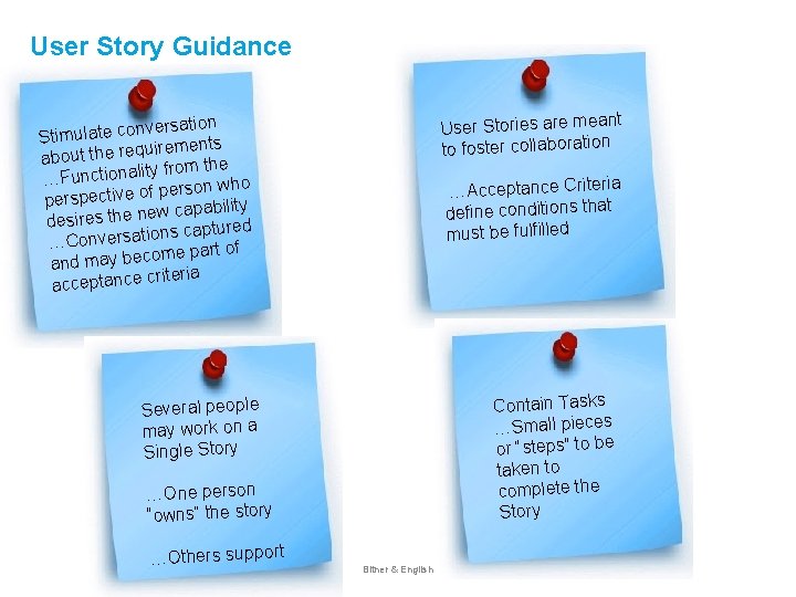 User Story Guidance nt User Stories are mea to foster collaboration ersation v n