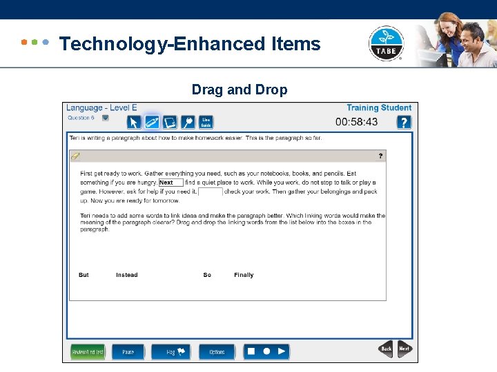 Technology-Enhanced Items Drag and Drop 