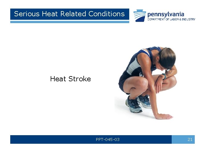 Serious Heat Related Conditions Heat Stroke PPT-045 -03 21 