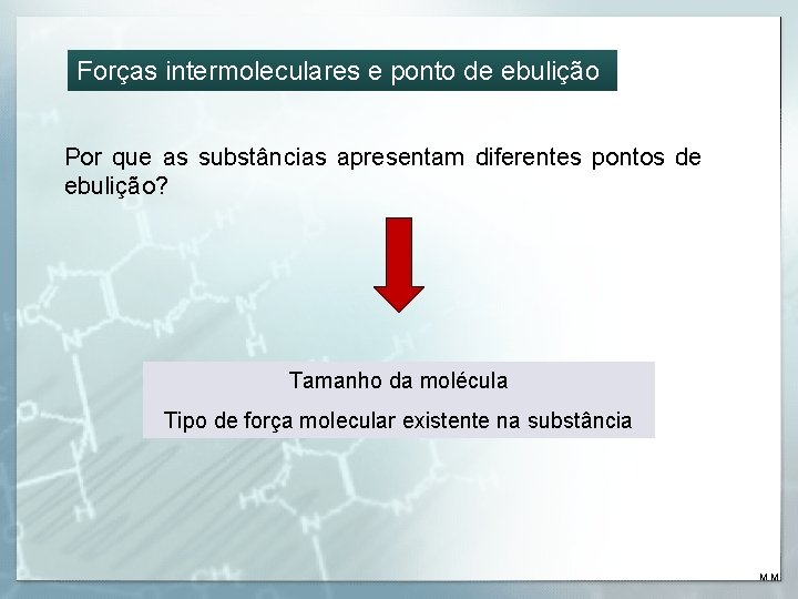Forças intermoleculares e ponto de ebulição Por que as substâncias apresentam diferentes pontos de