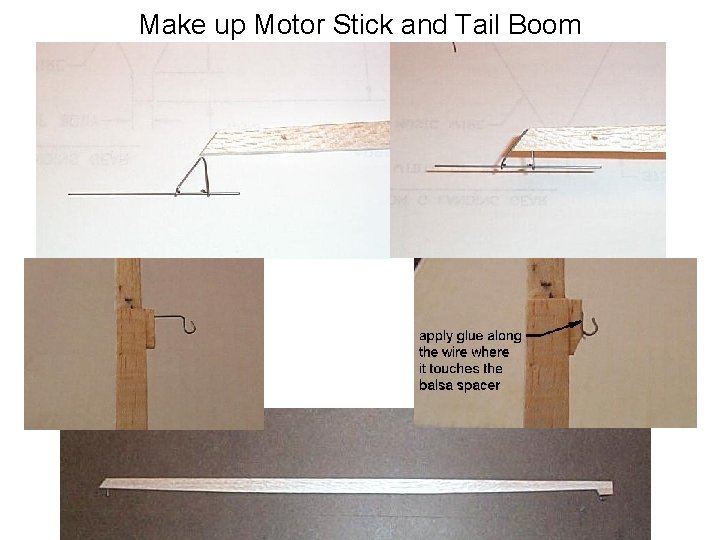 Make up Motor Stick and Tail Boom 