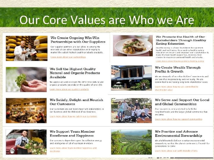 Our Core Values are Who we Are 