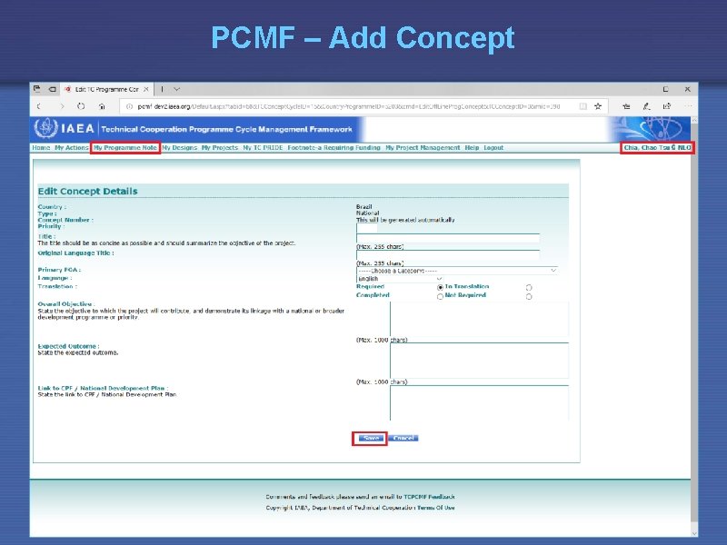 PCMF – Add Concept 5/6/2009 
