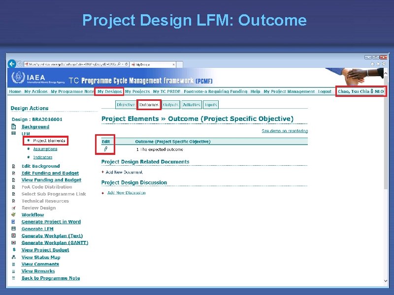 Project Design LFM: Outcome 