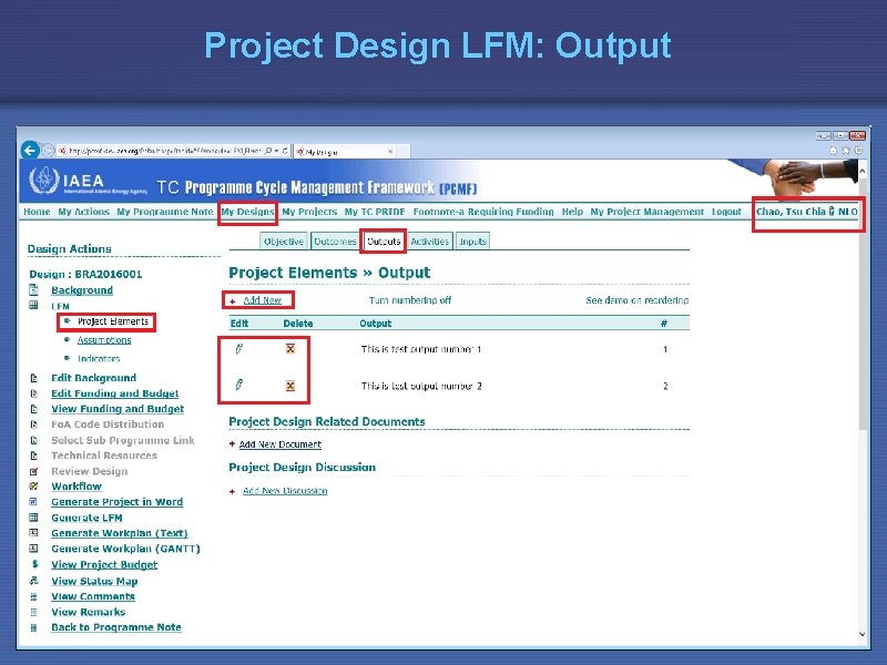 Project Design LFM: Output 