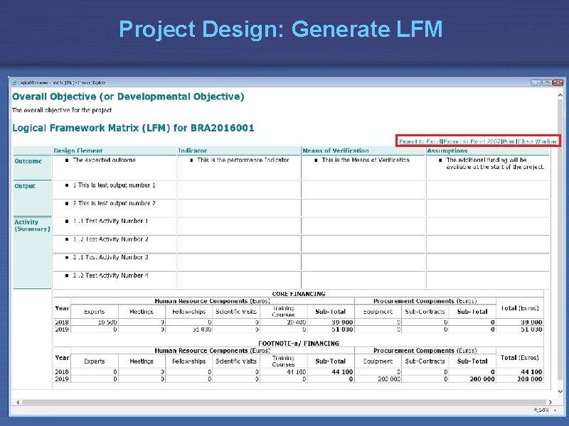 Project Design: Generate LFM 