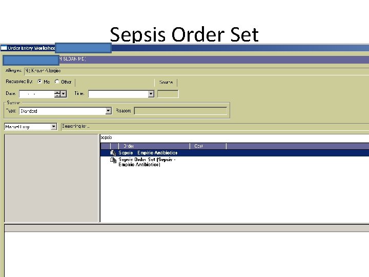 Sepsis Order Set 
