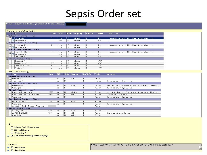 Sepsis Order set 