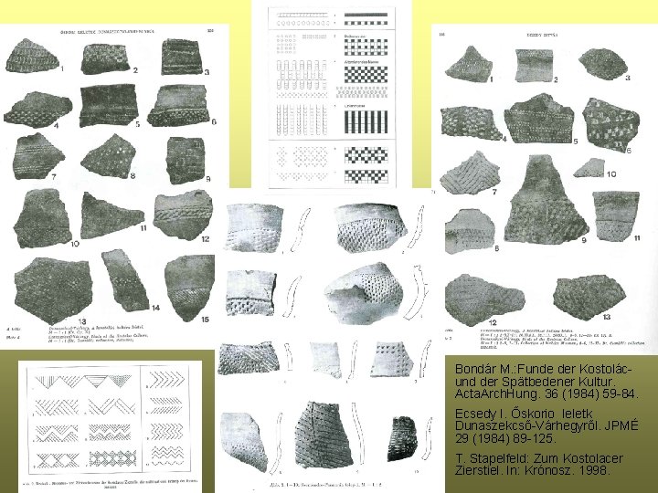 Bondár M. : Funde der Kostolácund der Spätbedener Kultur. Acta. Arch. Hung. 36 (1984)