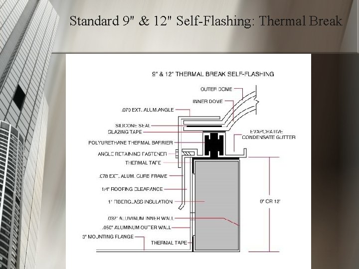 Standard 9" & 12" Self-Flashing: Thermal Break 