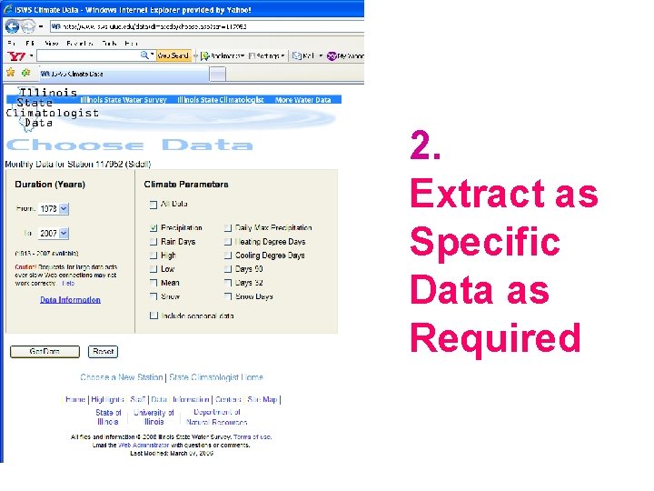 2. Extract as Specific Data as Required 