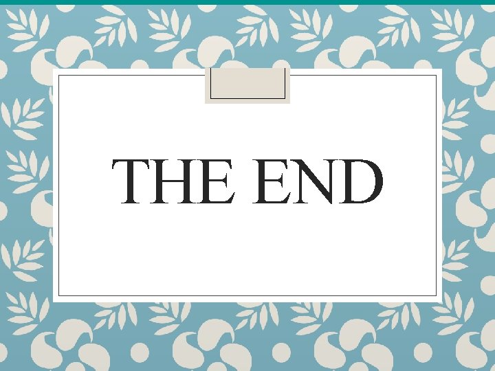 THE END 