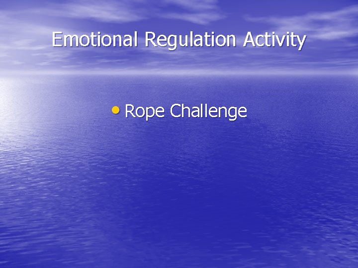 Emotional Regulation Activity • Rope Challenge 