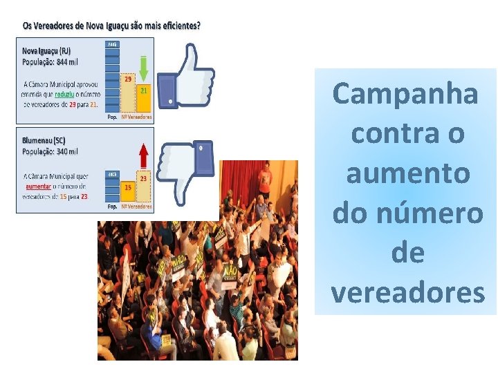 Campanha contra o aumento do número de vereadores 