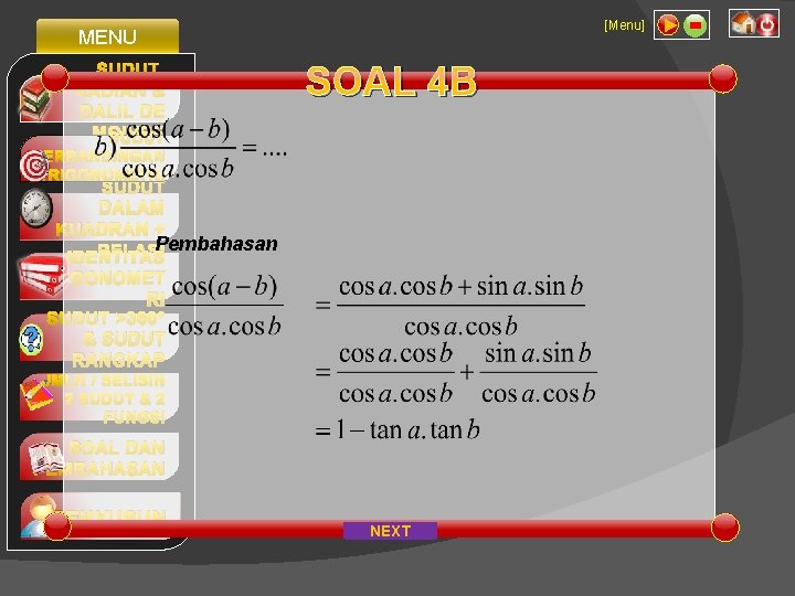 [Menu] MENU SUDUT, RADIAN & DALIL DE MOIVRE SUDUT SOAL 4 B PERBANDINGAN TRIGONOMETRI