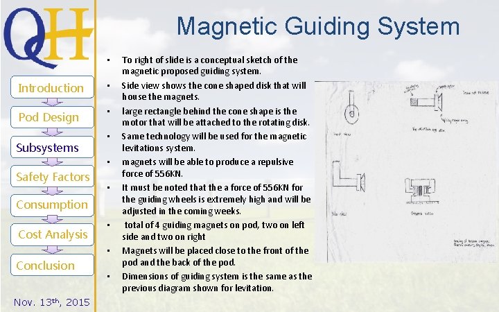 Magnetic Guiding System • Introduction • Pod Design • Subsystems • • Safety Factors