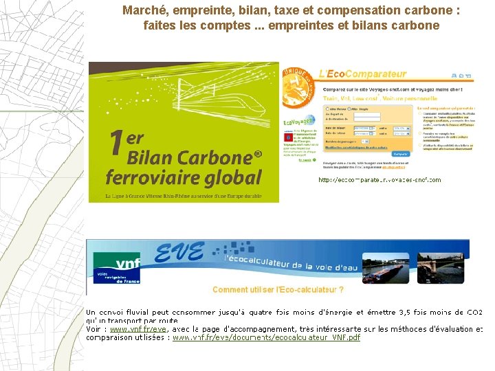 Marché, empreinte, bilan, taxe et compensation carbone : faites les comptes. . . empreintes