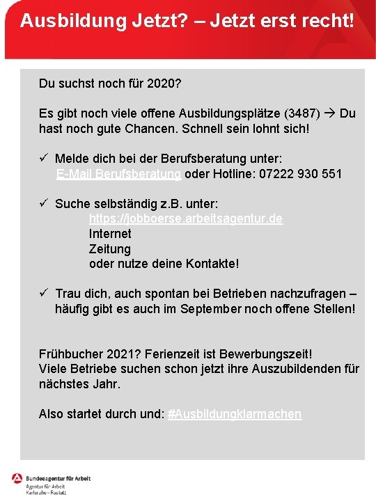 Ausbildung Jetzt? – Jetzt erst recht! Du suchst noch für 2020? Es gibt noch