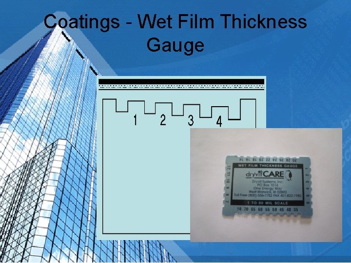 Coatings - Wet Film Thickness Gauge 