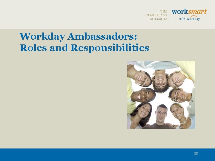 Workday Ambassadors: Roles and Responsibilities 35 