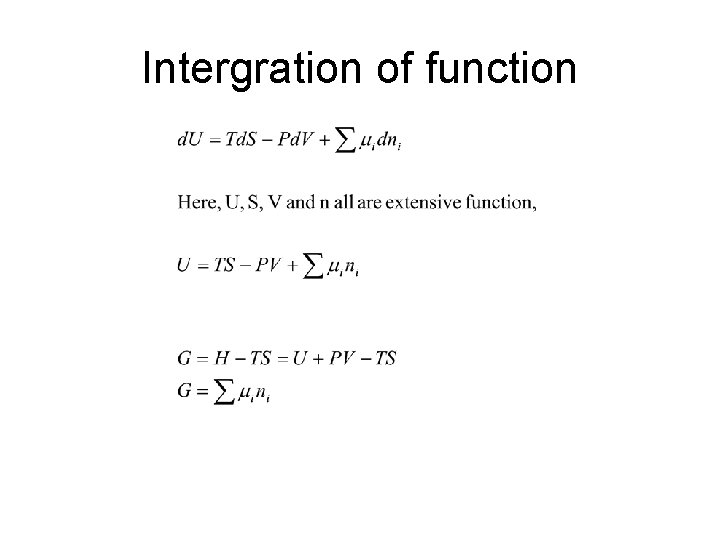 Intergration of function 
