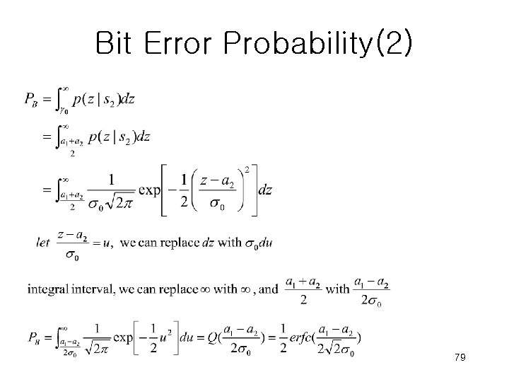 Bit Error Probability(2) 79 