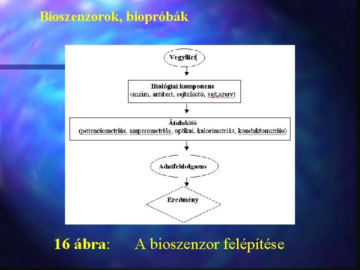 Bioszenzorok, biopróbák 16 ábra: A bioszenzor felépítése 