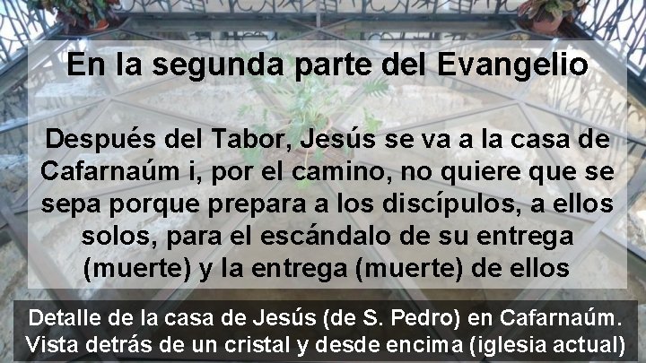 En la segunda parte del Evangelio Después del Tabor, Jesús se va a la