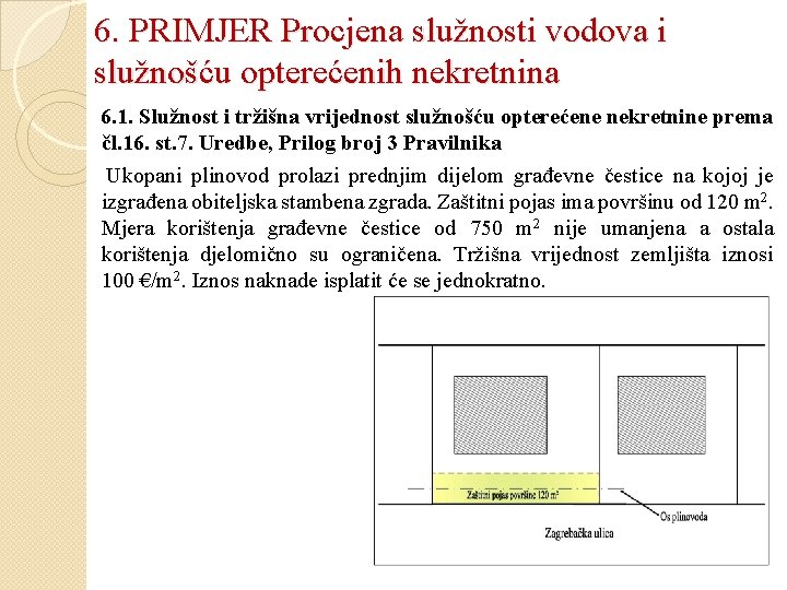 6. PRIMJER Procjena služnosti vodova i služnošću opterećenih nekretnina 6. 1. Služnost i tržišna